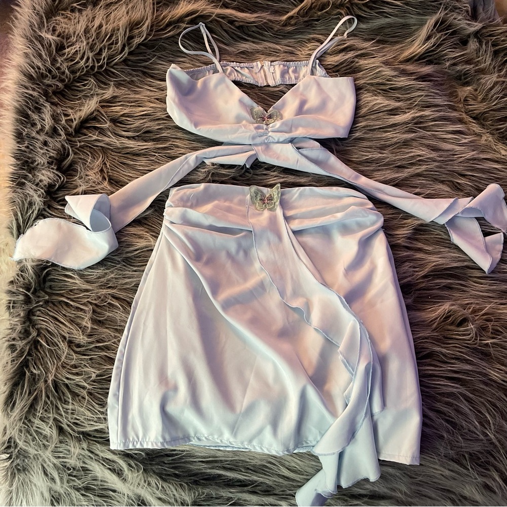Baby Blue Butterfly Tie Set 🦋